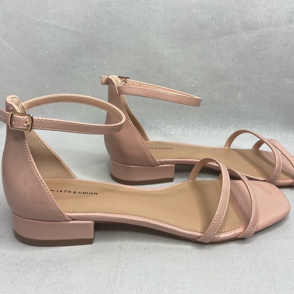 ❌SOLD❌14th And Union Jemma Strappy Sandal Nude Faux - Picture 2 of 14